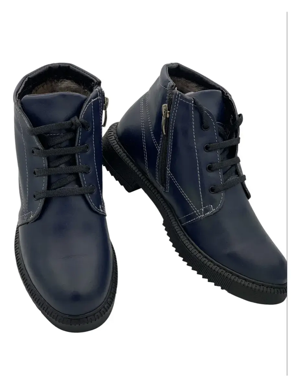 Ботинки из натуральной кожи и меха