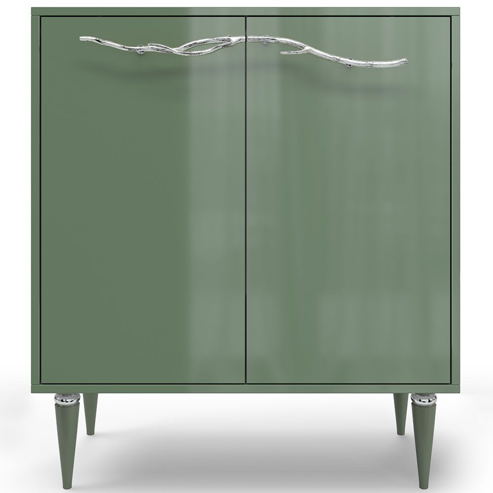 Комод Арт Колор Классик Сильвер с 2 полками Зеленый нефрит