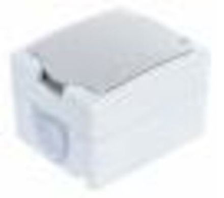 Розетка одноместная с крышкой "UNIVersal" серия "Аллегро", IP-54, с/з, з/ш, о/у, 16А, 220В, серая (е