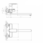 Смеситель для ванны и раковины 35k MIXLINE ML26-02 "Life"