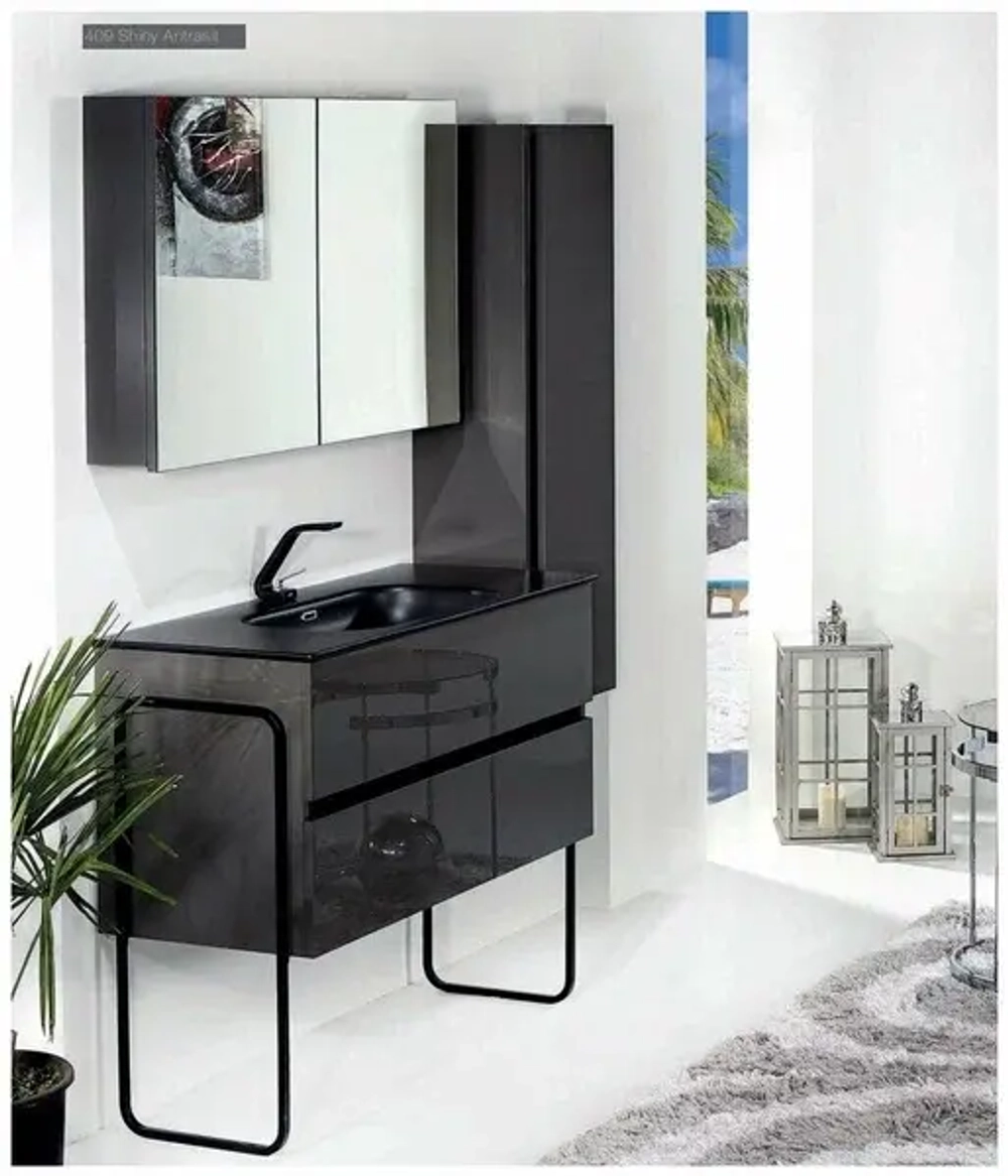 Тумба без раковины 80х46 2 полки Armadi Art Vallessi 837-080-A glossy
