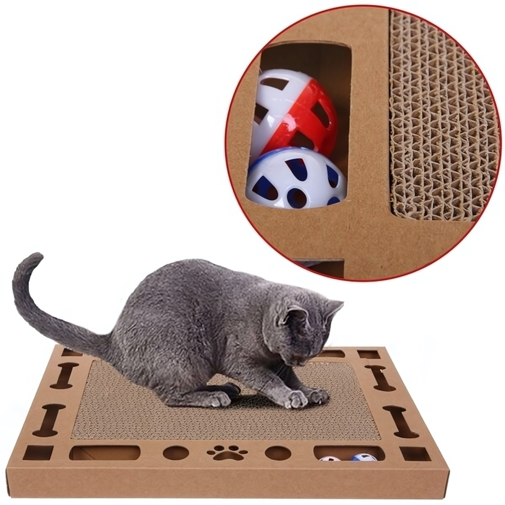 Когтеточка - игрушка / лежанка для кошек «МУРРРЛЫКА», 48,5*32,5*4см