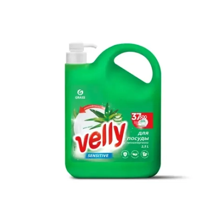 Средство для мытья посуды Velly Sensitive алоэ вера , 2,5л, бутылка с дозатором
