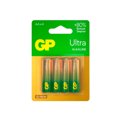 Элемент питания GP Alkaline ULTRA G-Tech LR6 BL4 15AUA21-2CRSBC4 (4 шт)