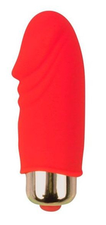 Красный вибромассажер Sweet Toys - 5,5 см. (Цвет: красный)