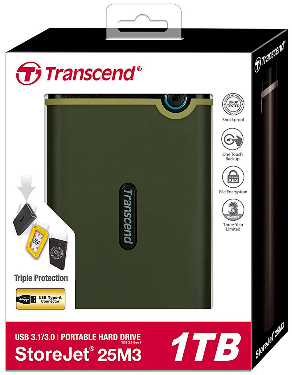Внешний диск HDD 2.5'' Transcend TS1TSJ25M3G