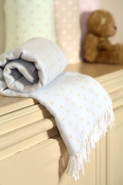 Элитный плед детский Lux 10375 голубой от Luxberry