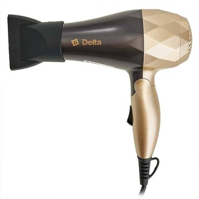 Фен 1000 Вт DELTA DL-0909 коричн. с золотом