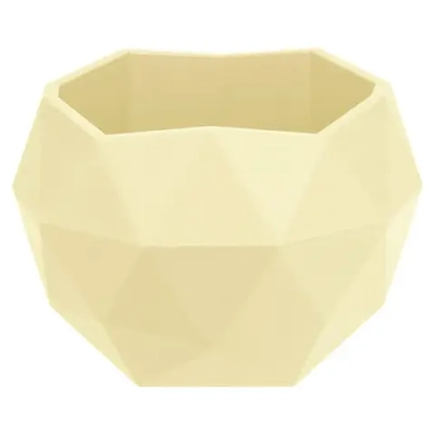 Кашпо для цветов пластиковое 0,45л d-12,3см «Топаз» Желтый