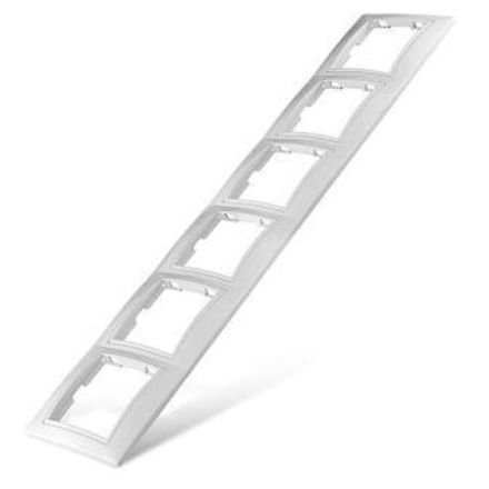 Рамка шестиместная горизонтальная "UNIVersal" серия "Севиль" белая (еврослот) (HU2036)