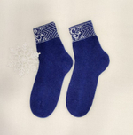 Теплые шерстяные носки  Н409-11 синий
