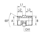 Штуцер FC BSP 3/4" BSPT 3/4"