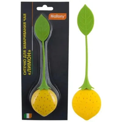 Ситечко для заваривания чая Лимон TI-Lemon, р-р 15*3,5 см (силикон)