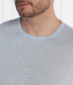 Льняная футболка Tiburt 456 BOSS BLACK - голубой(50511612)