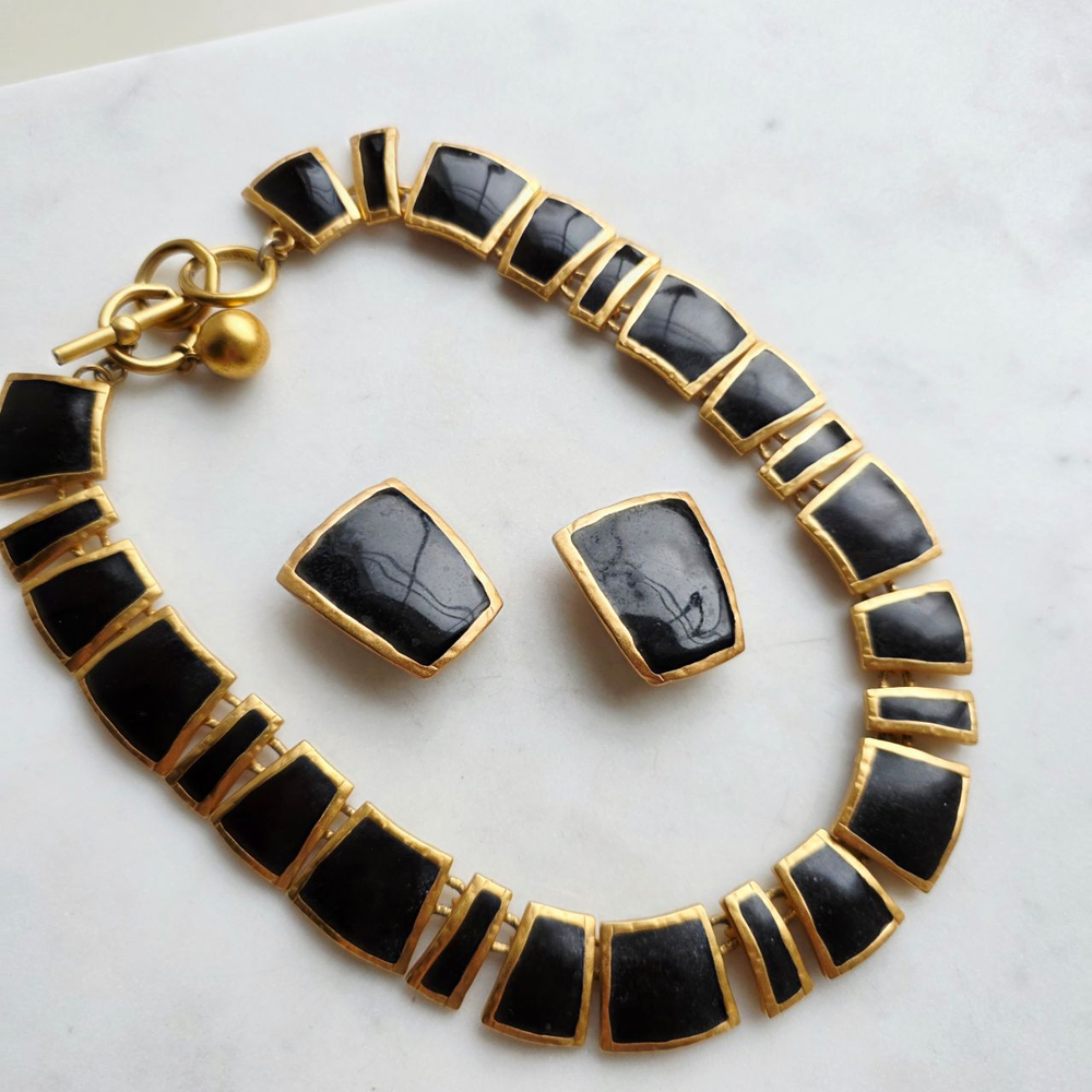 Колье Anne Klein графитовая мозаика