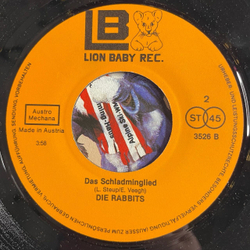 Винтажная виниловая пластинка LP Vera And The Rabbits Das Haut Den Starksten Schneemann Um (Hasentanz) (Австрия 1982) 7 дюймов, 45 RPM, Single