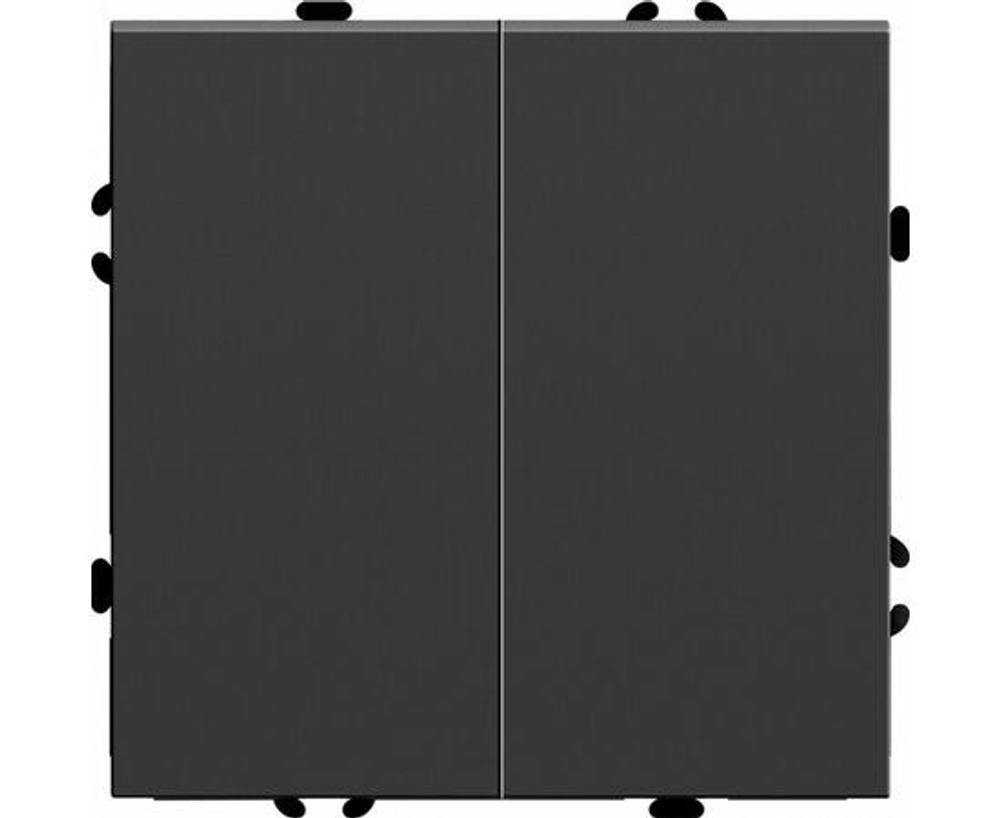 Выключатель с покрытием Soft Touch 2-клавишный (механизм) 250В !! 3 штуки !!, 10А, серия Эмили, RSW10-5104-05, черный уголь, (РАМКА ПРИОБЕРТАЕТСЯ ОТДЕЛЬНО), STEKKER 49840