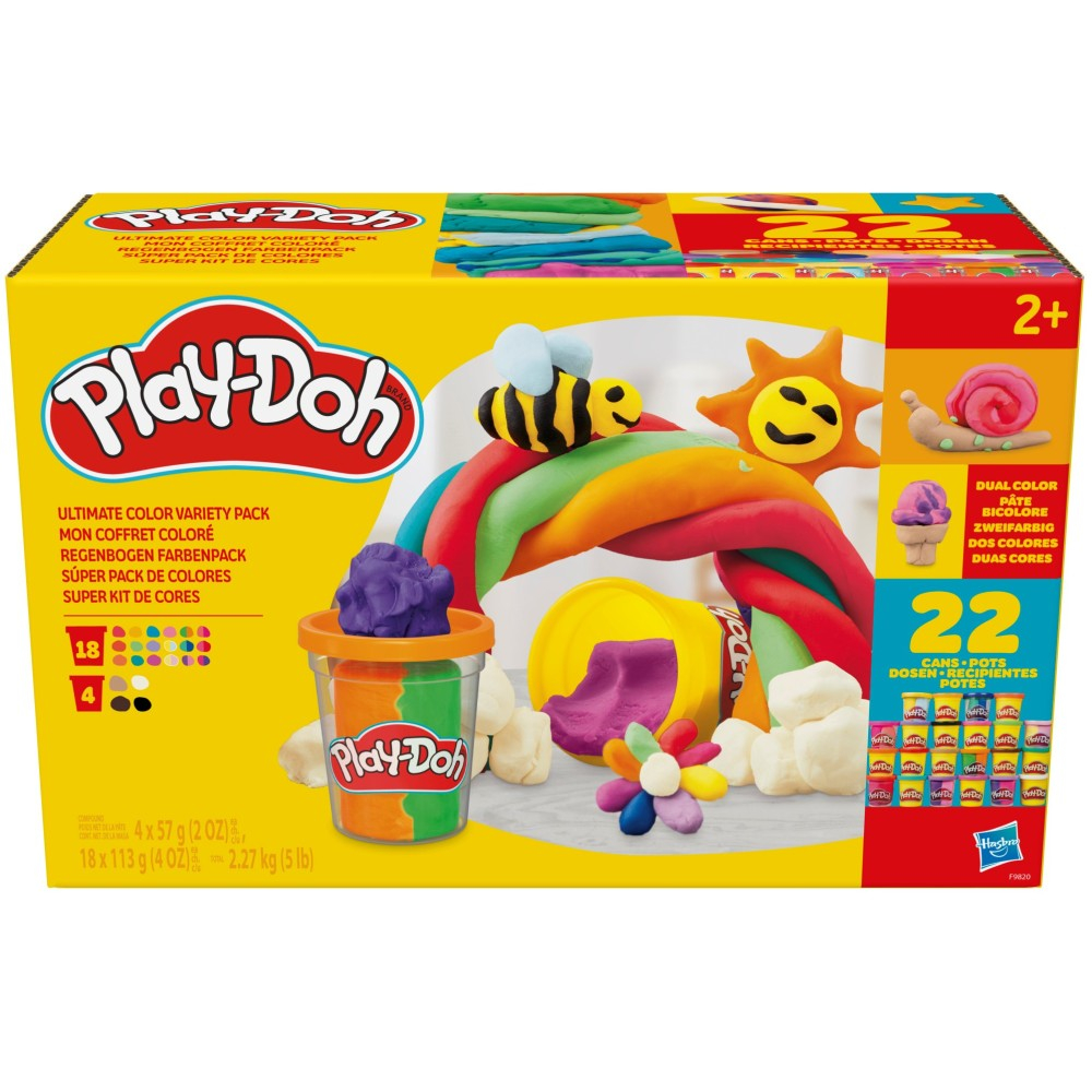 Play-Doh - Пластилин КОЛОРНЫЙ МИКС 22-ПАК Тубы запасные F9820