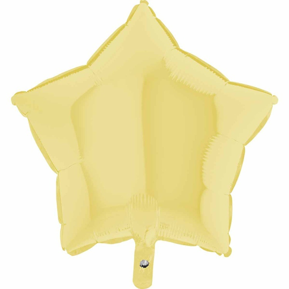 Фольгированная фигура, звезда, 18"/46СМ Пастель Matte Yellow