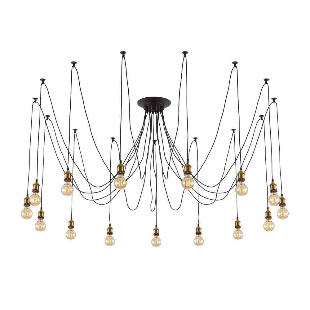 Citilux Эдисон CL451151 Люстра паук Венге Бронза