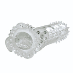 Насадка на пенис со стимуляцией предвагинальной зоны - 14 см. (Цвет: прозрачный)