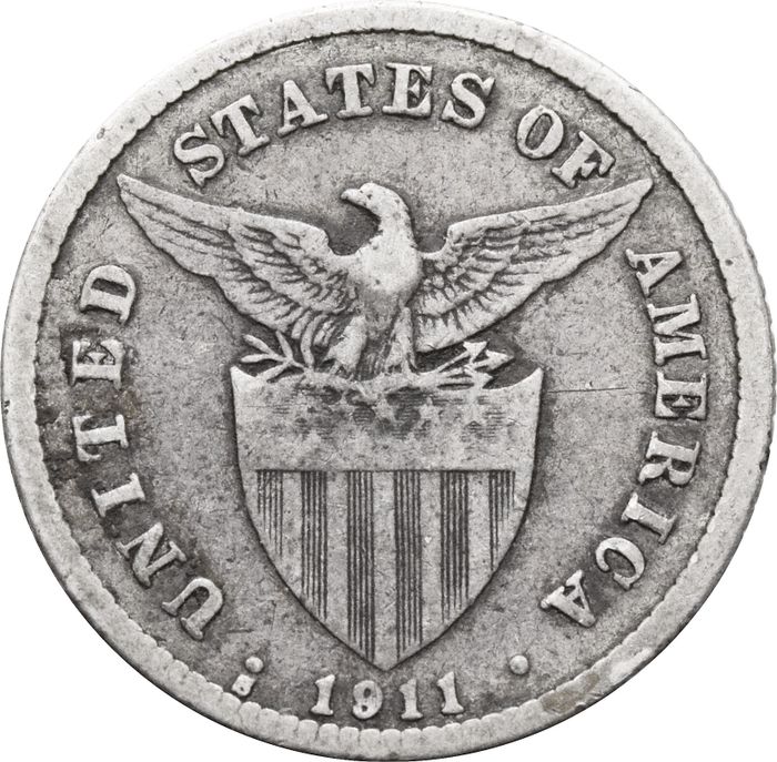 20 сентаво 1911 Филиппины (под администрацией США)