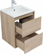 Тумба с раковиной Aquanet Милан 336381/330428 50 дуб светлый