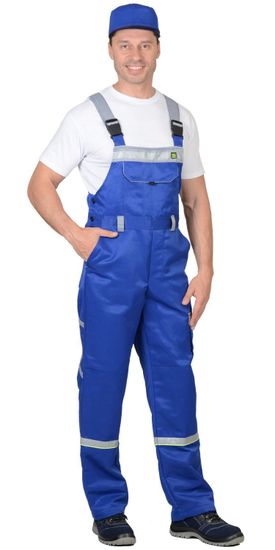 Костюм "Сириус-Практик" полукомбинезон (василек/с.серый)