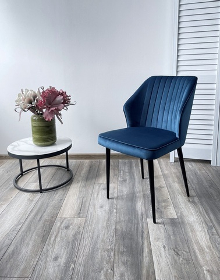 Стул SEATTLE-V СИНИЙ #29, велюр / черный каркас М-City