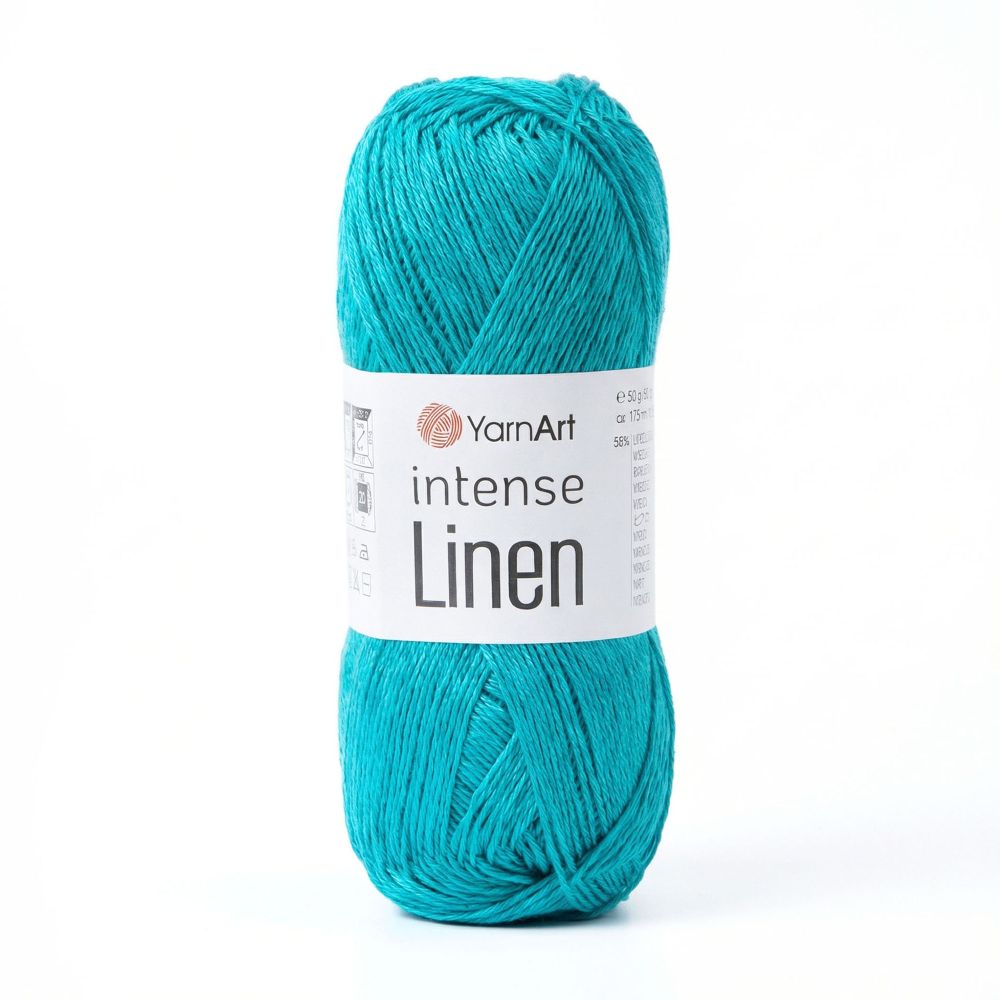 Пряжа YarnArt Intense Linen, Темная бирюза