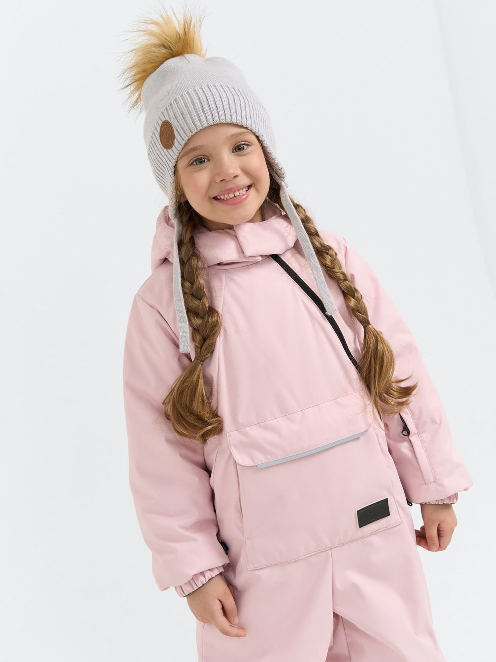 Комбинезон зимний с карманом "Пудра"