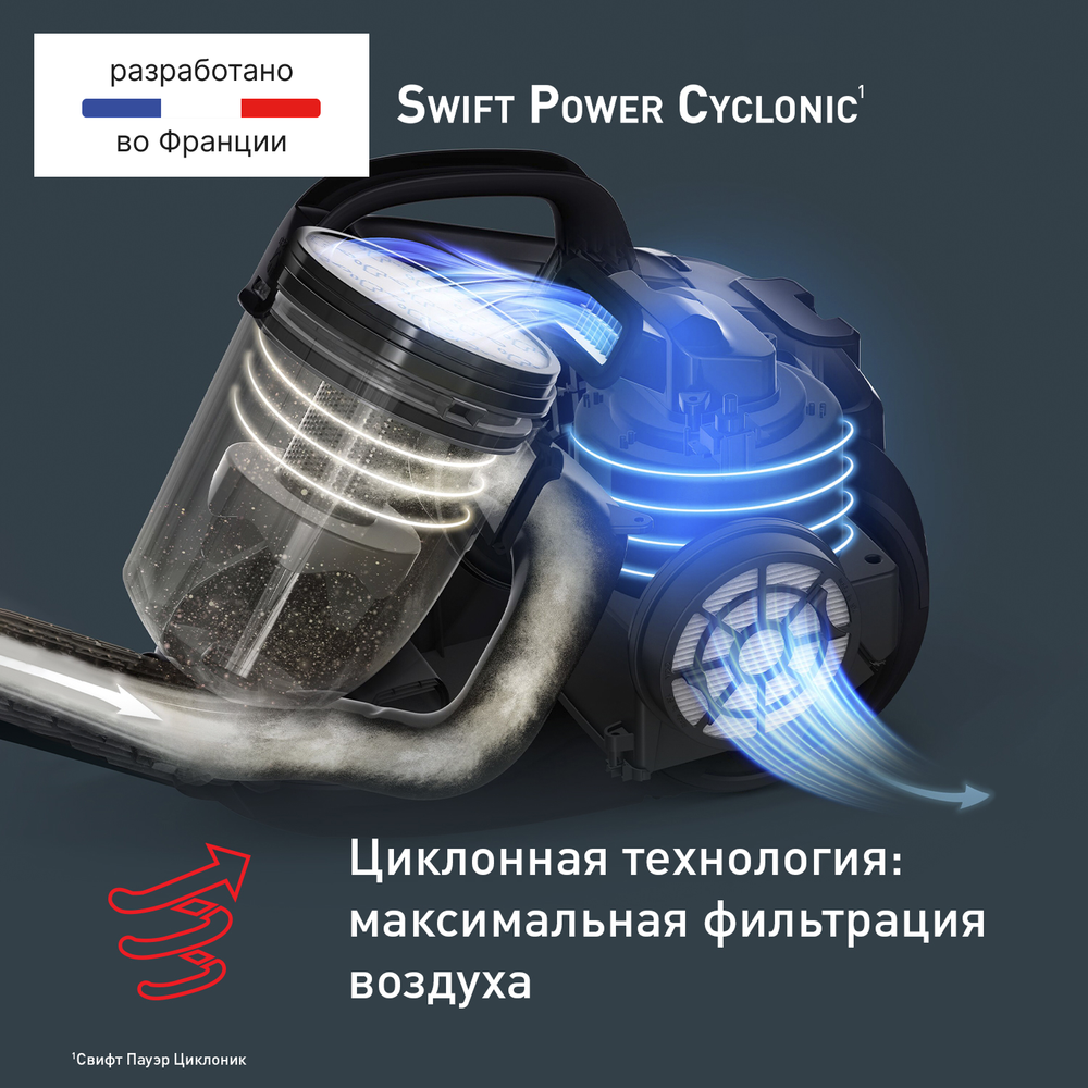 Пылесос с контейнером Tefal Swift Power Cyclonic TW2971EA