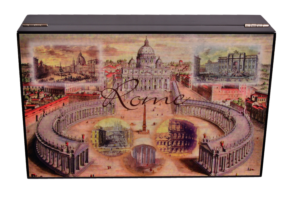 Хьюмидор Mastro de Paja на 30 сигар Рим Черный