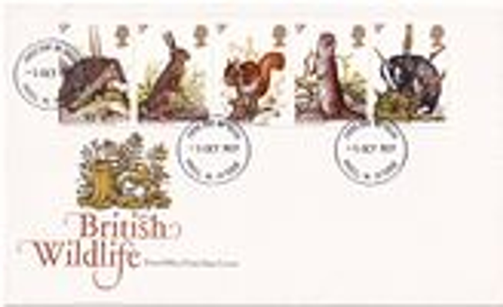 Конверт Первого дня Великобритании от 5 октября 1977 года с пятью марками и спецгашением