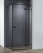 Душевой уголок Cezares BELLAGIO-A-1-100-C-NERO, 100х100х197, профиль черный, прозрачное стекло