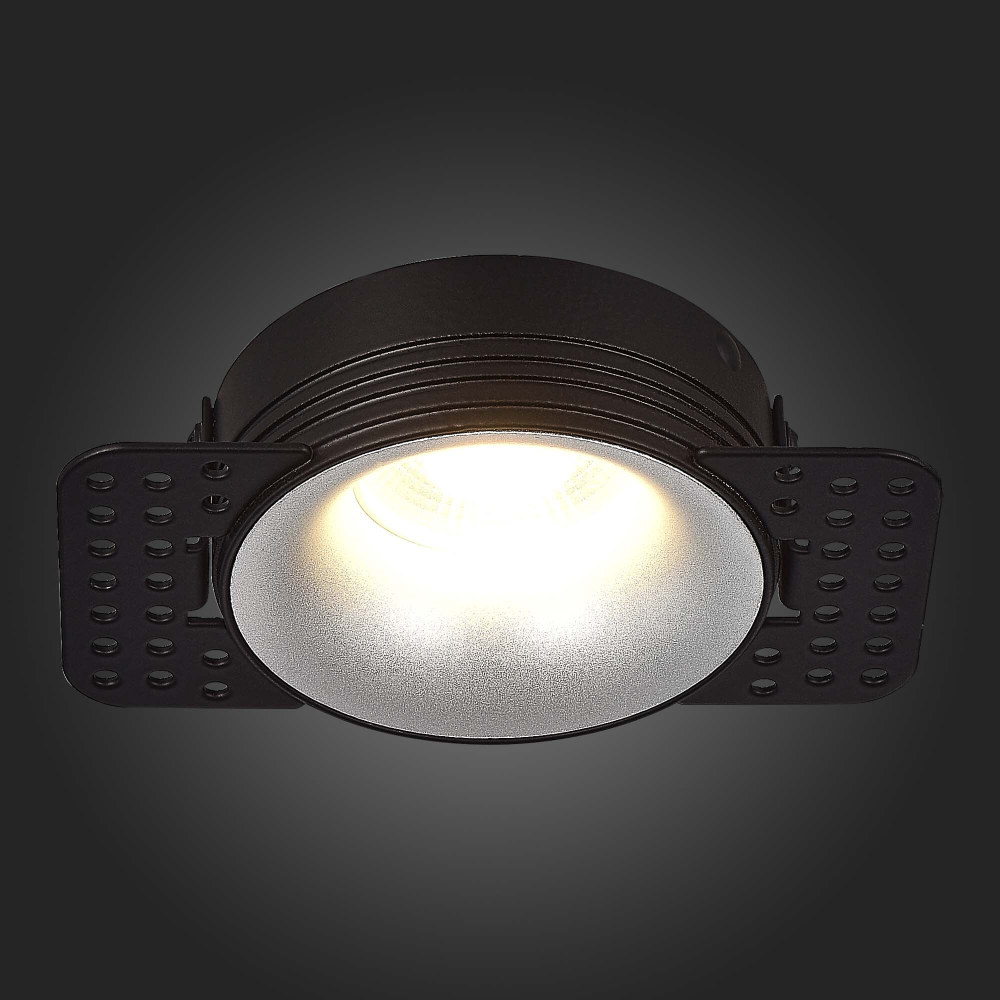 ST218.418.01 Св-к встр. Черный GU10 1*50W  IP20 D78xH30 165-265V Без ламп