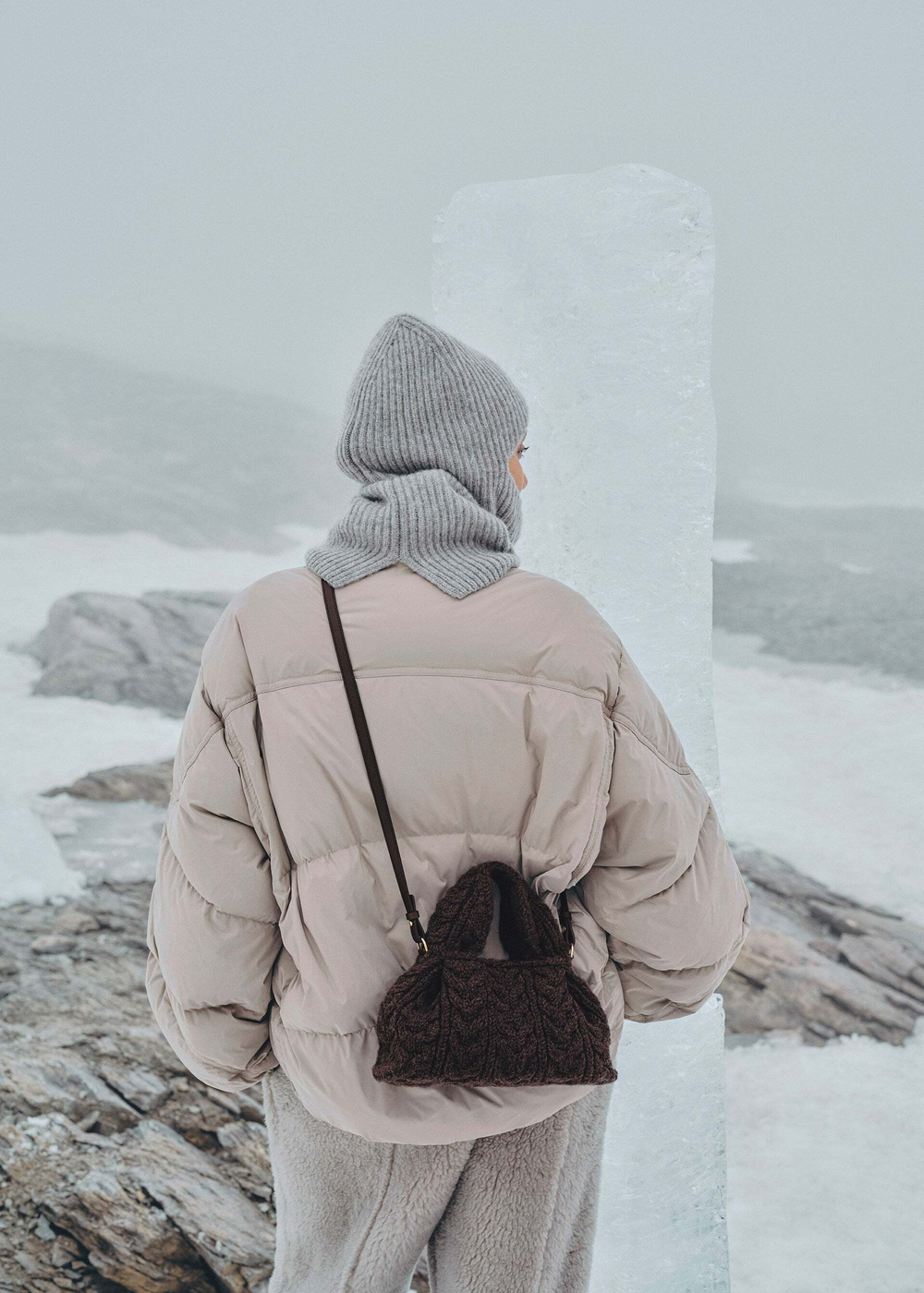 POLENE СУМКА NUMERO NEUF MINI, КОРИЧНЕВЫЙ