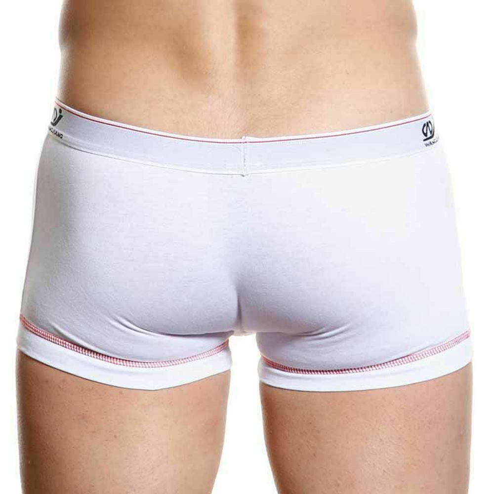 Белые трусы-боксеры с контрастной строчкой (Размер: M) (Цвет: белый)