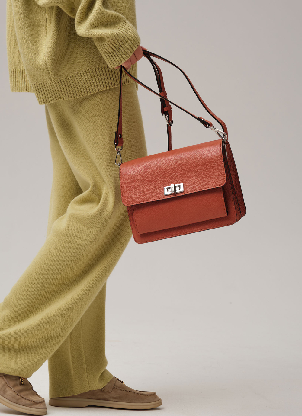 Сумка кросс-боди Deboro 30301 кирпич