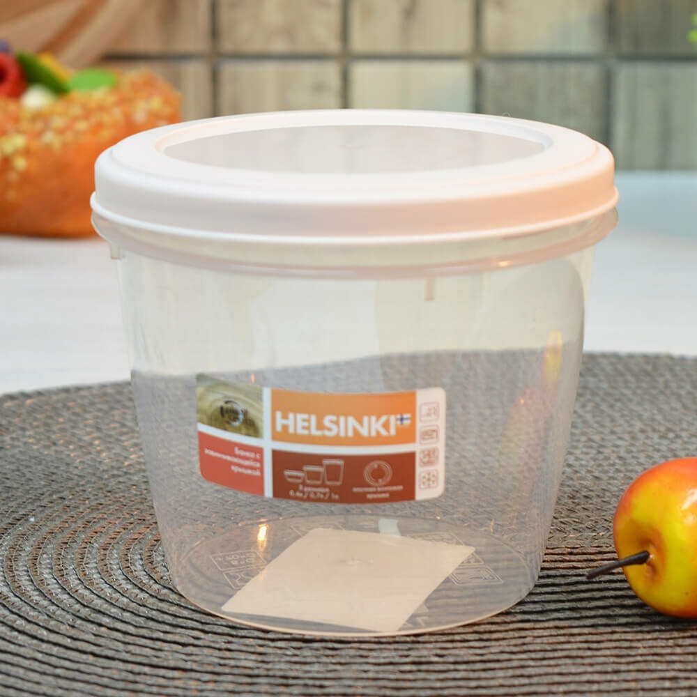 Банка 0,7л с завинчивающейся крышкой "Helsinki", персиковая карамель