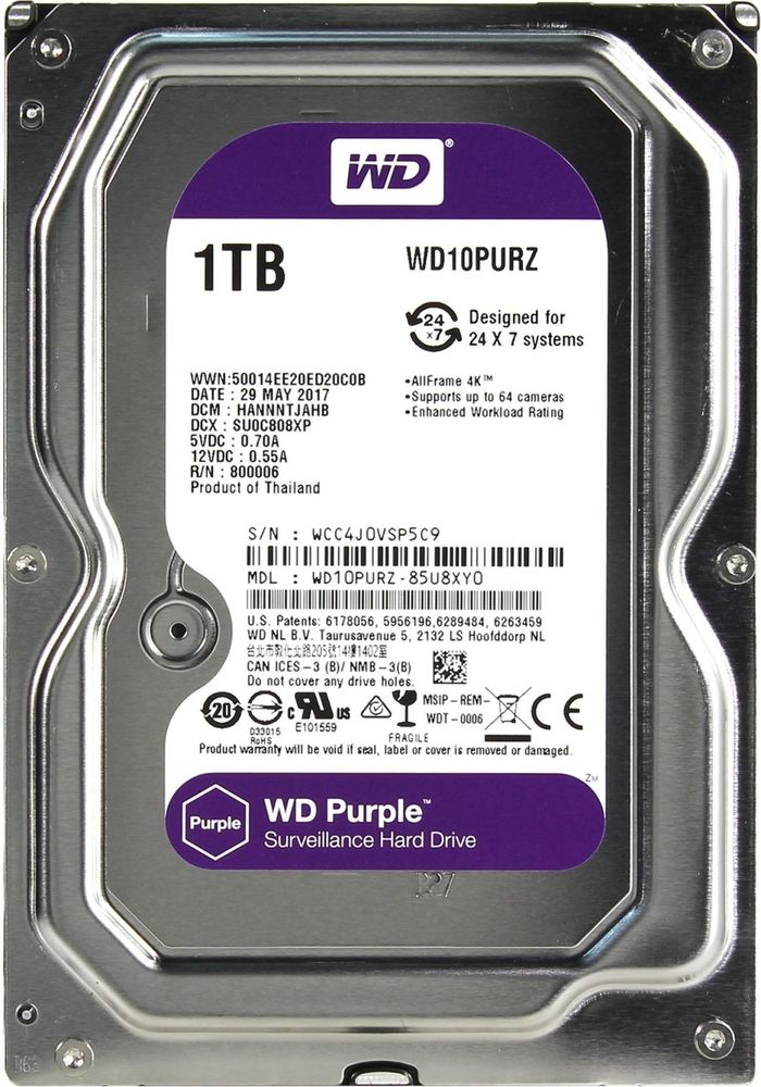 Western Digital Purple WD10PURZ 1000Gb
