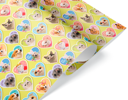 Упаковочная бумага «Милые мемы» 0,7×1 м, 80 г/м²