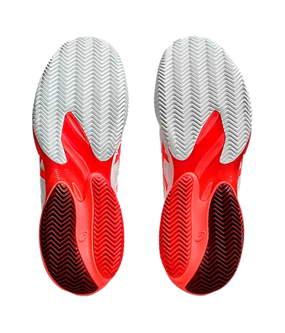 Asics Court FF 3 Novak Clay Белый-Электрический Красный 2025 Кроссовки