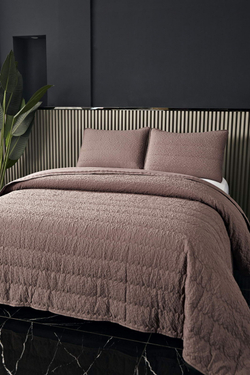 Покрывало 160х220 и наволочка 50х70 Sofi De MarkO Надин мокко