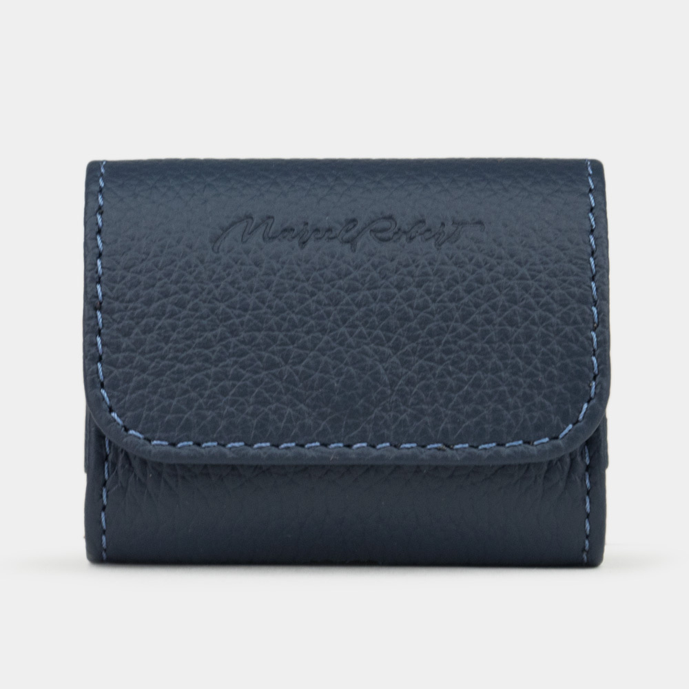 Чехол-держатель для наушников кожаный Grand Easy цвета синий