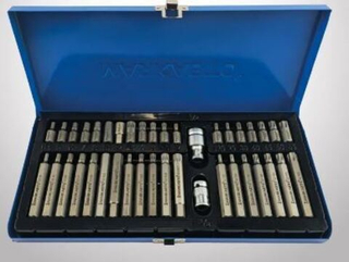 Набор бит  40пр SPLINE, TORX, HEX (S2) МАЯКАВТО™ 4401м