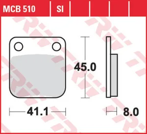 Колодки тормозные дисковые TRW MCB510