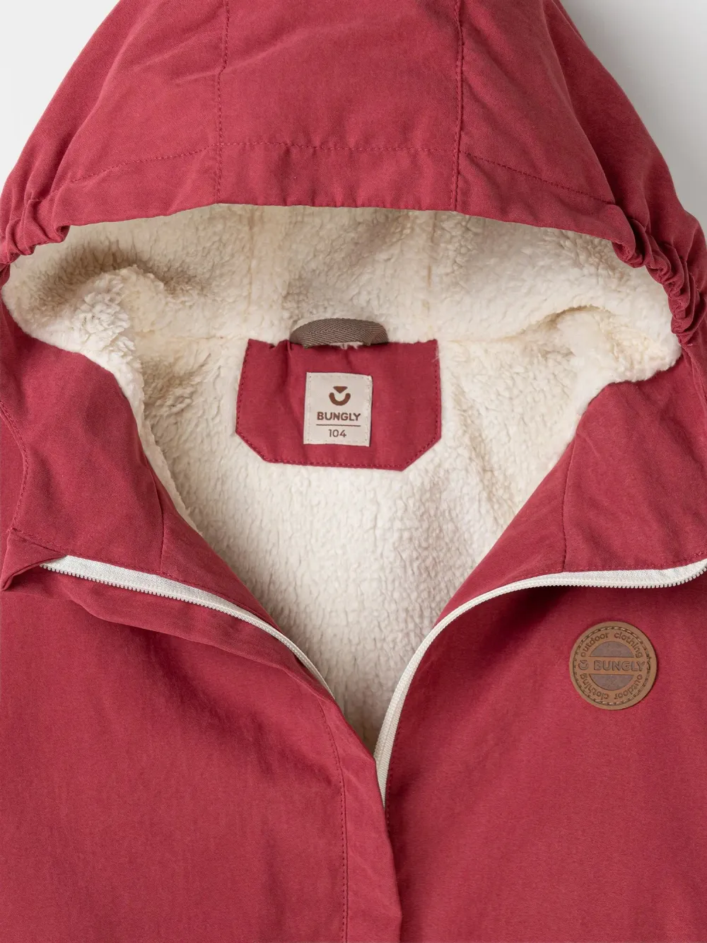 Куртка оверсайз на меху "Клюква"