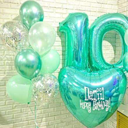 Шар "Цифра" бирюзовая