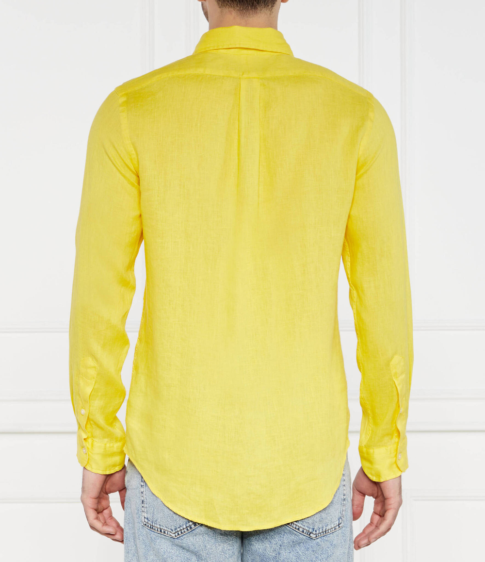 Льняная рубашка POLO RALPH LAUREN - желтый(710794141)